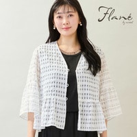 【洗える・M～3Lサイズ】シアーチェックペプラムブラウス