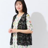 スカラップ刺繍チュールベスト