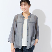 【洗える・L～3Lサイズ】シアーブラウス