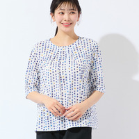 【洗える・日本製・L～4Lサイズ】カラードットTシャツ