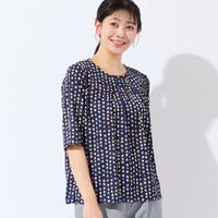 【洗える・日本製・L～4Lサイズ】カラードットTシャツ