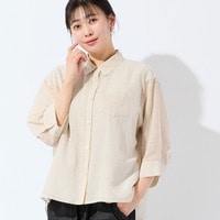 【洗える・3Lサイズあり】シアーストライプシャツ