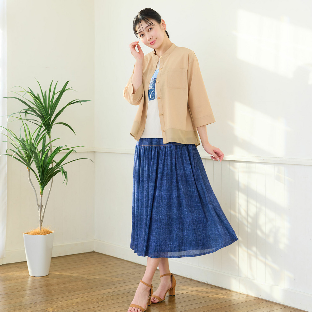 【洗える・清涼快適素材・セットアップ可・L~4Lサイズ】Aラインシャツ3