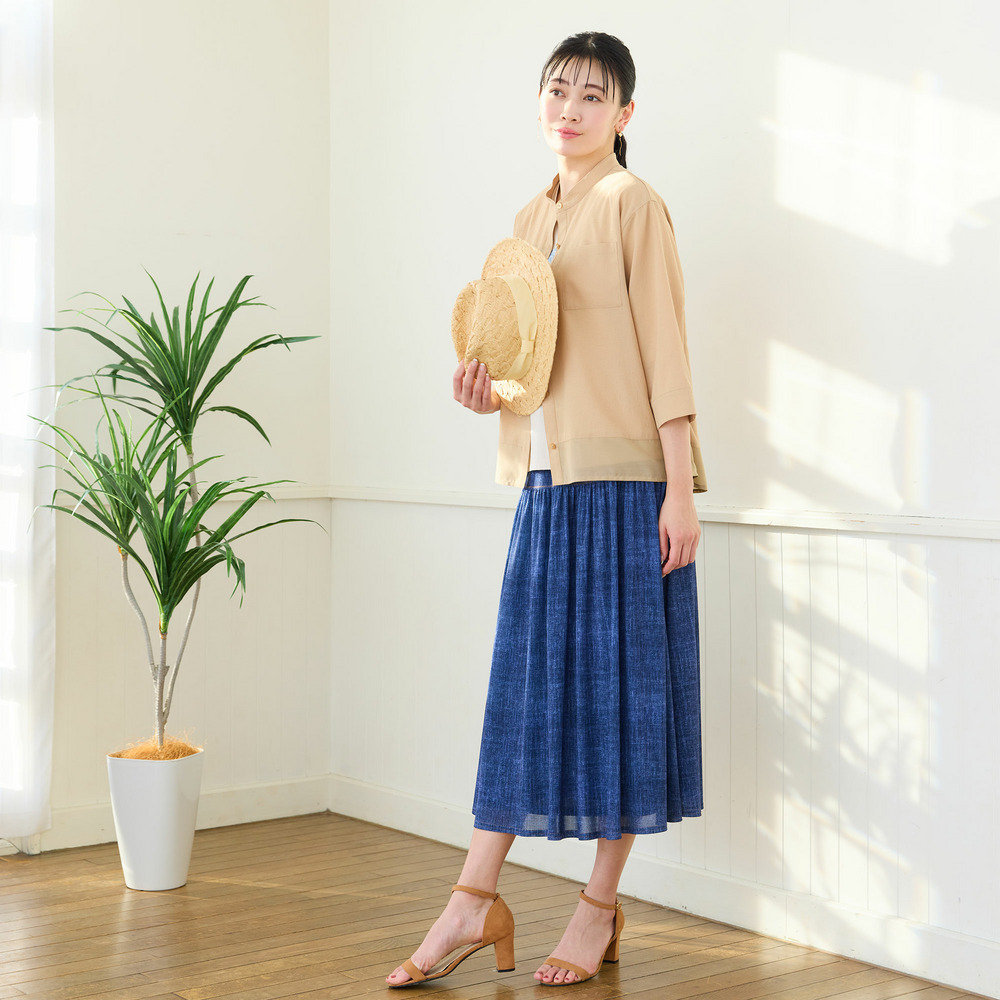 【洗える・清涼快適素材・セットアップ可・L~4Lサイズ】Aラインシャツ4