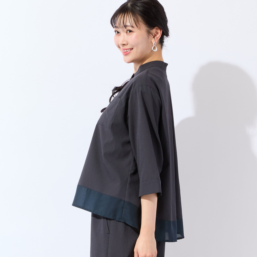 【洗える・清涼快適素材・セットアップ可・L~4Lサイズ】Aラインシャツ6