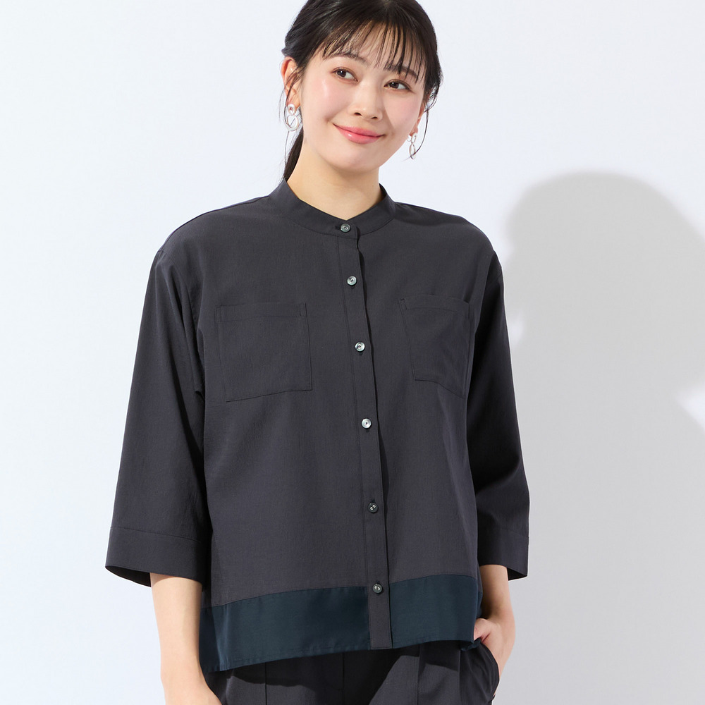 【洗える・清涼快適素材・セットアップ可・L~4Lサイズ】Aラインシャツ7