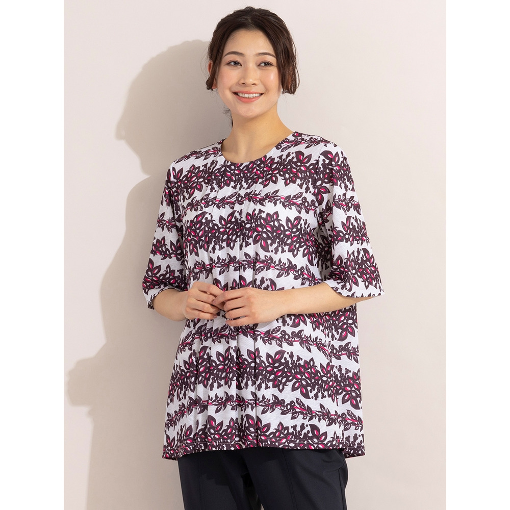 リーフボーダーチュニック / 大きいサイズ ミゼール1