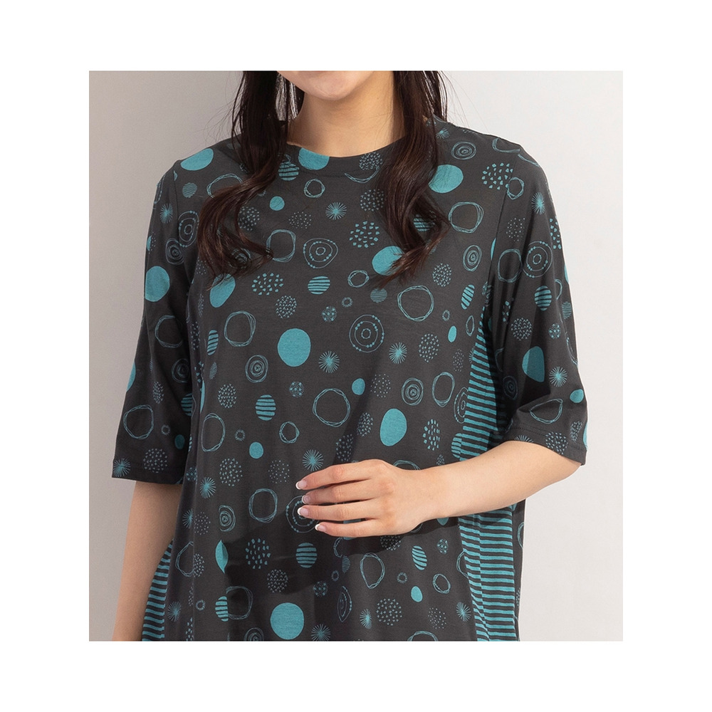 ドット×ボーダー・コットンTシャツ / 大きいサイズ ミゼール11