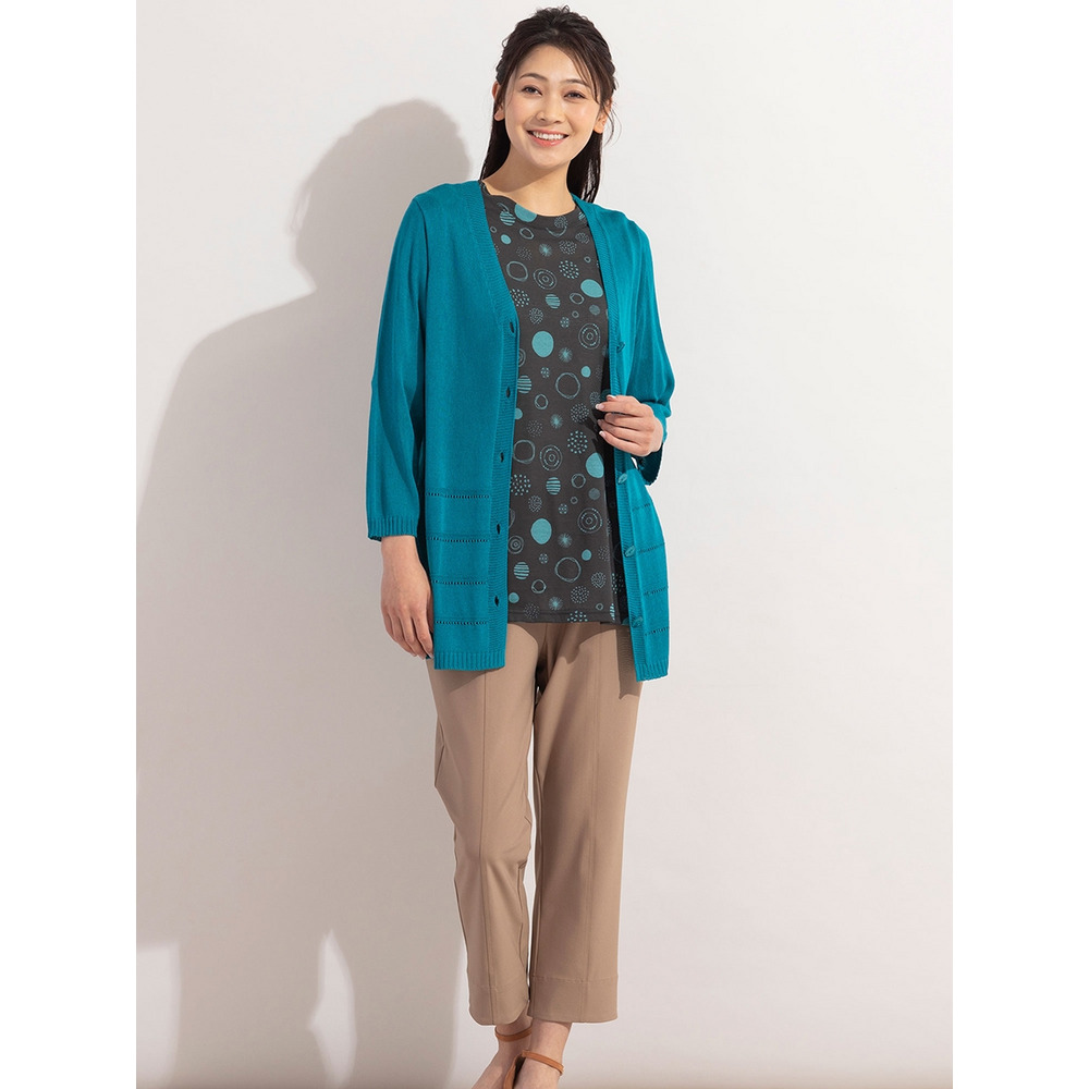 ドット×ボーダー・コットンTシャツ / 大きいサイズ ミゼール16