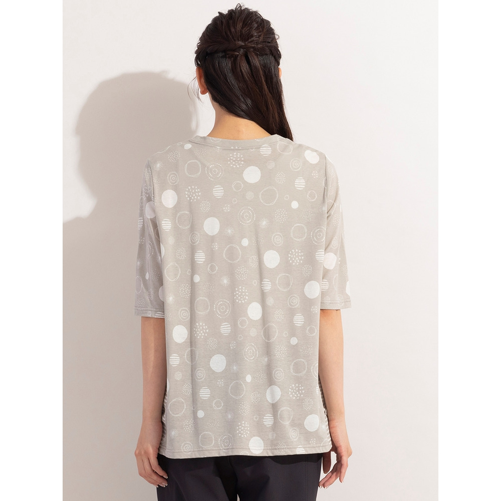 ドット×ボーダー・コットンTシャツ / 大きいサイズ ミゼール2