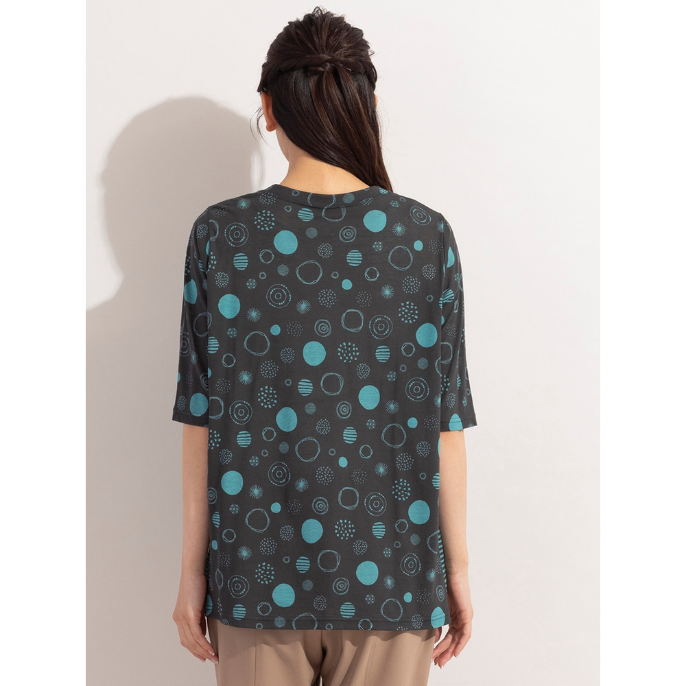 ドット×ボーダー・コットンTシャツ / 大きいサイズ ミゼール9