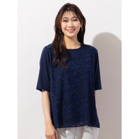 リーフカットジャガードTシャツ
