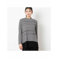 リボン刺繍ボーダーカットソー