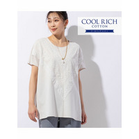 COOL RICH COTTON レースつきワイドプルオーバー