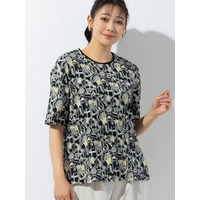 街並み柄 コットンTシャツ