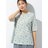 街並み柄 コットンTシャツ