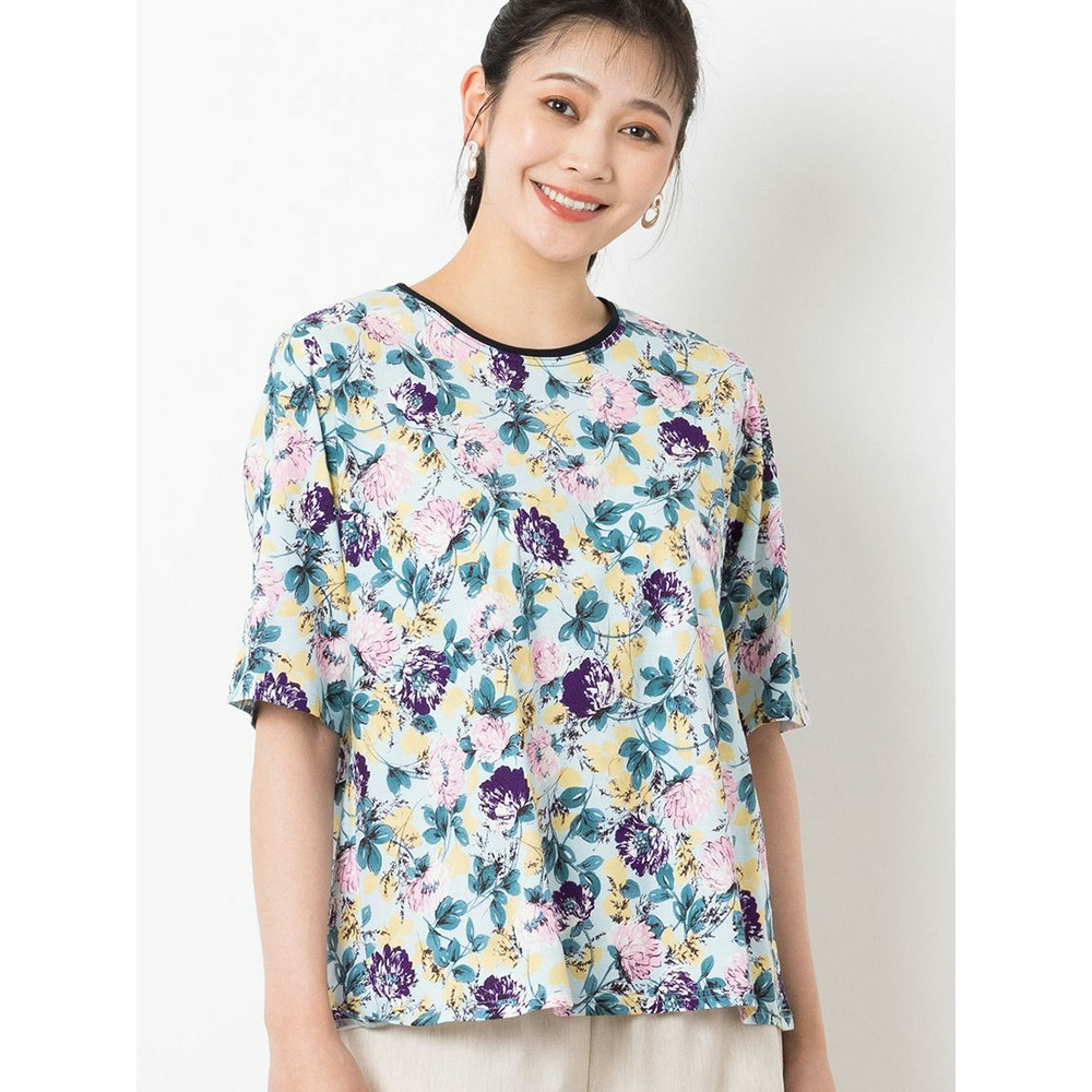 〔Cavaliere Azzurro〕アートフラワーTシャツ10