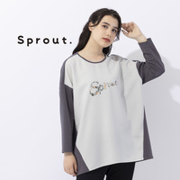 【Sprout.】ロゴプリント　配色使いプルオーバー