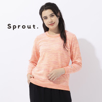 【Sprout.】グラデーションボーダー　ニットプルオーバー［アンサンブル可］