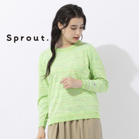 【Sprout.】グラデーションボーダー　ニットプルオーバー［アンサンブル可］