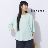 【Sprout.】綿100％　後ろスリットTシャツ
