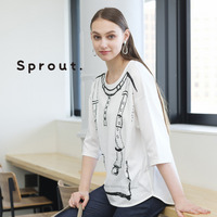 【Sprout.】トロンプルイユ　サスペンダー風Tシャツ