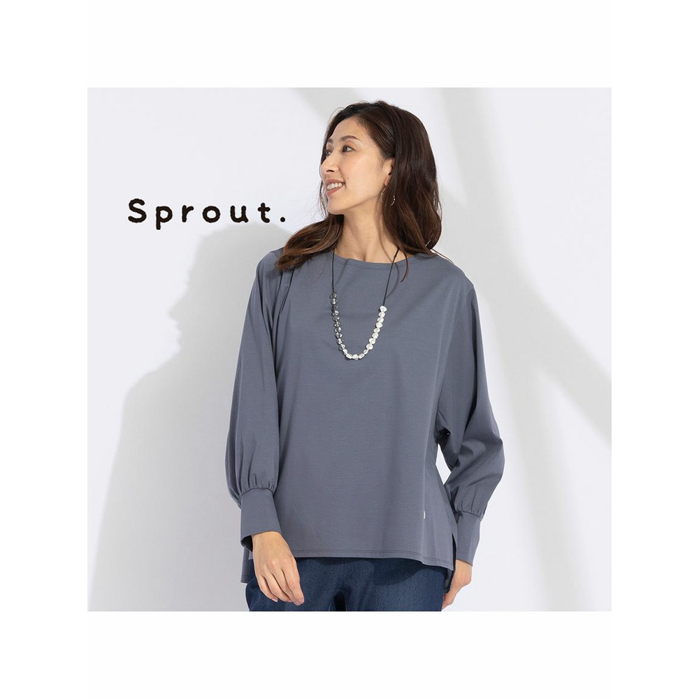 【Sprout.】綿100% ドロップショルダーTシャツ1