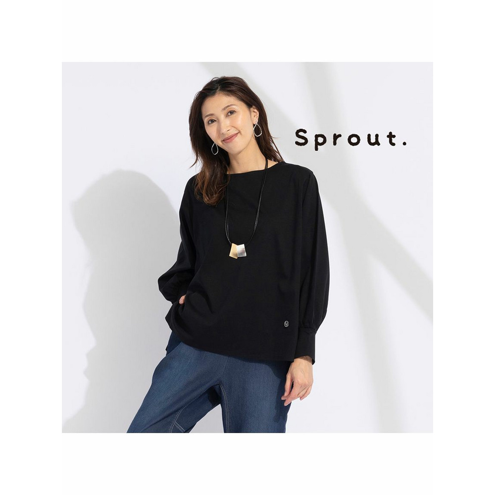 【Sprout.】綿100% ドロップショルダーTシャツ1