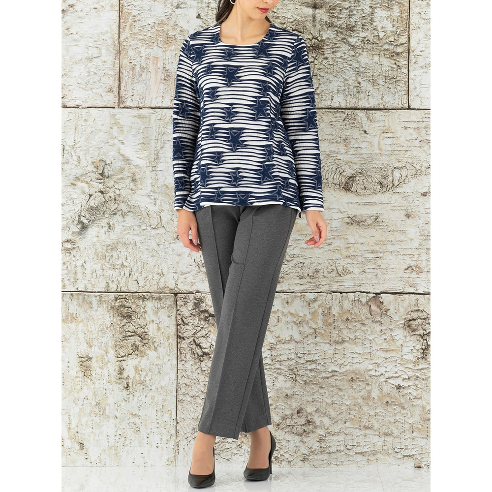 タックジャカード ボーダースターTシャツ2