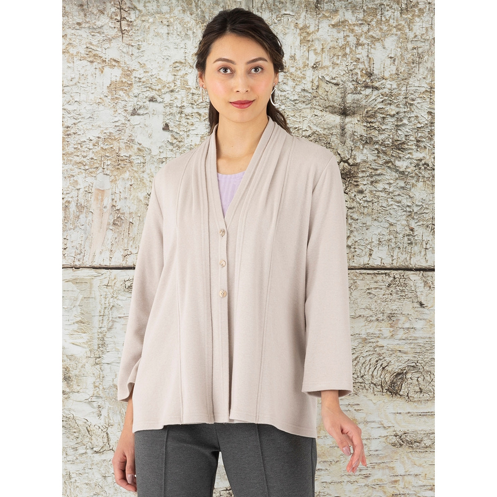 二枚重ね風 着流し風カットソーカーディガン2