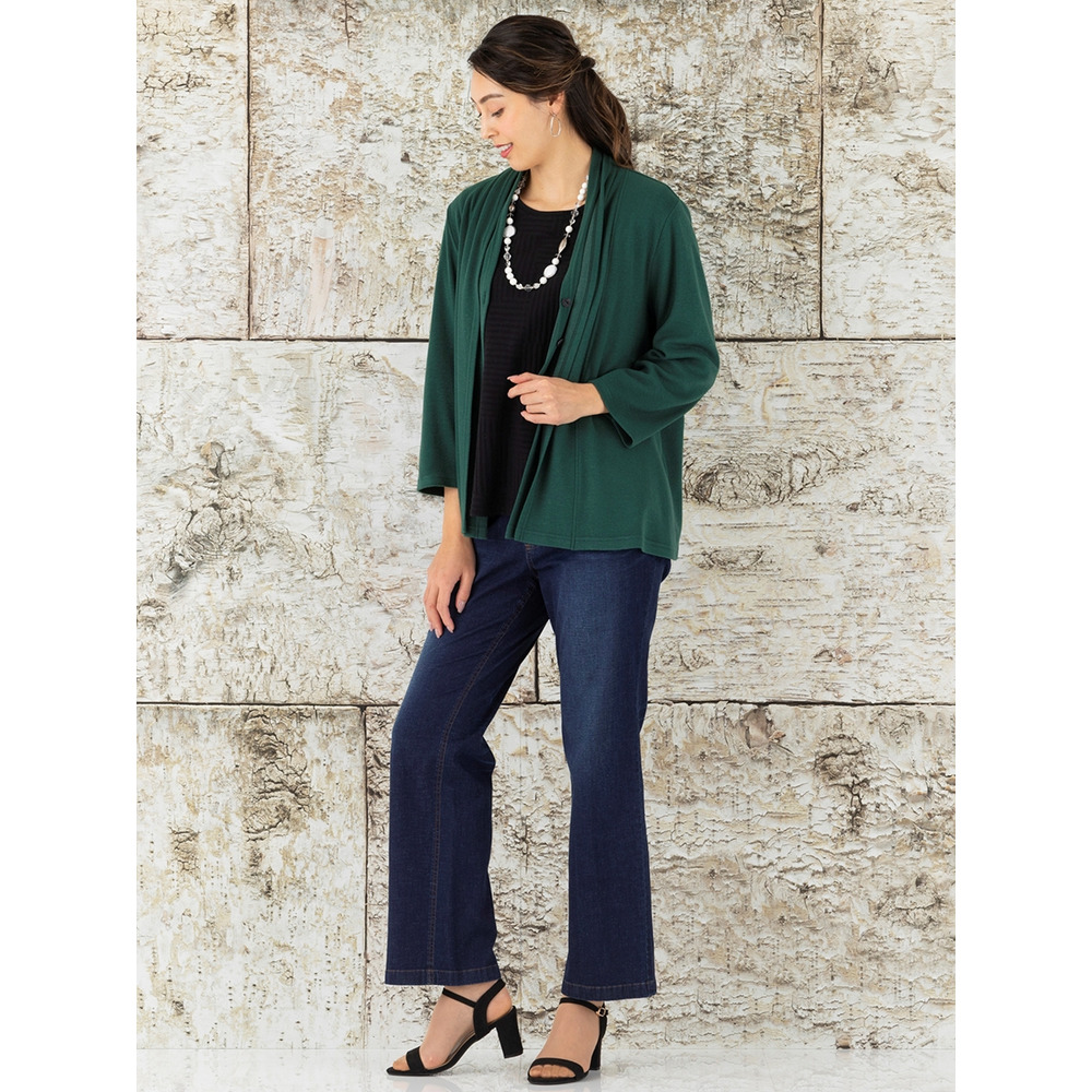 二枚重ね風 着流し風カットソーカーディガン6