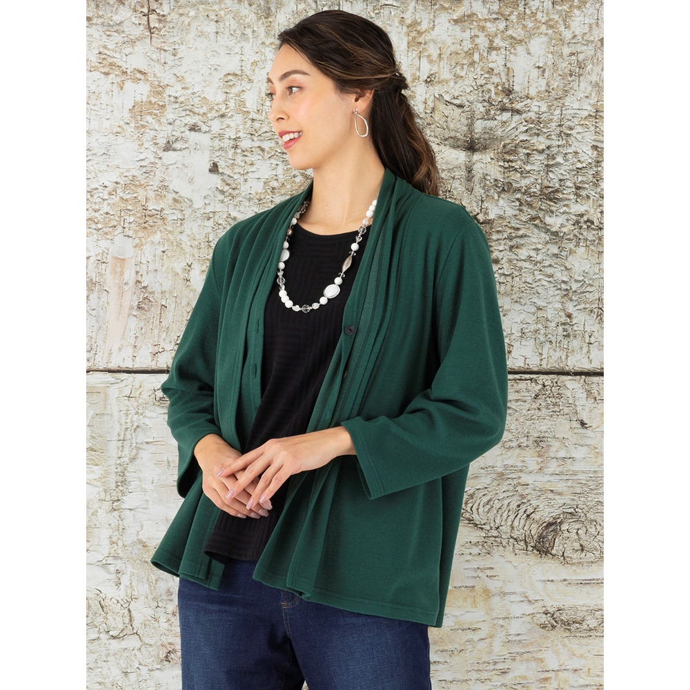 二枚重ね風 着流し風カットソーカーディガン7