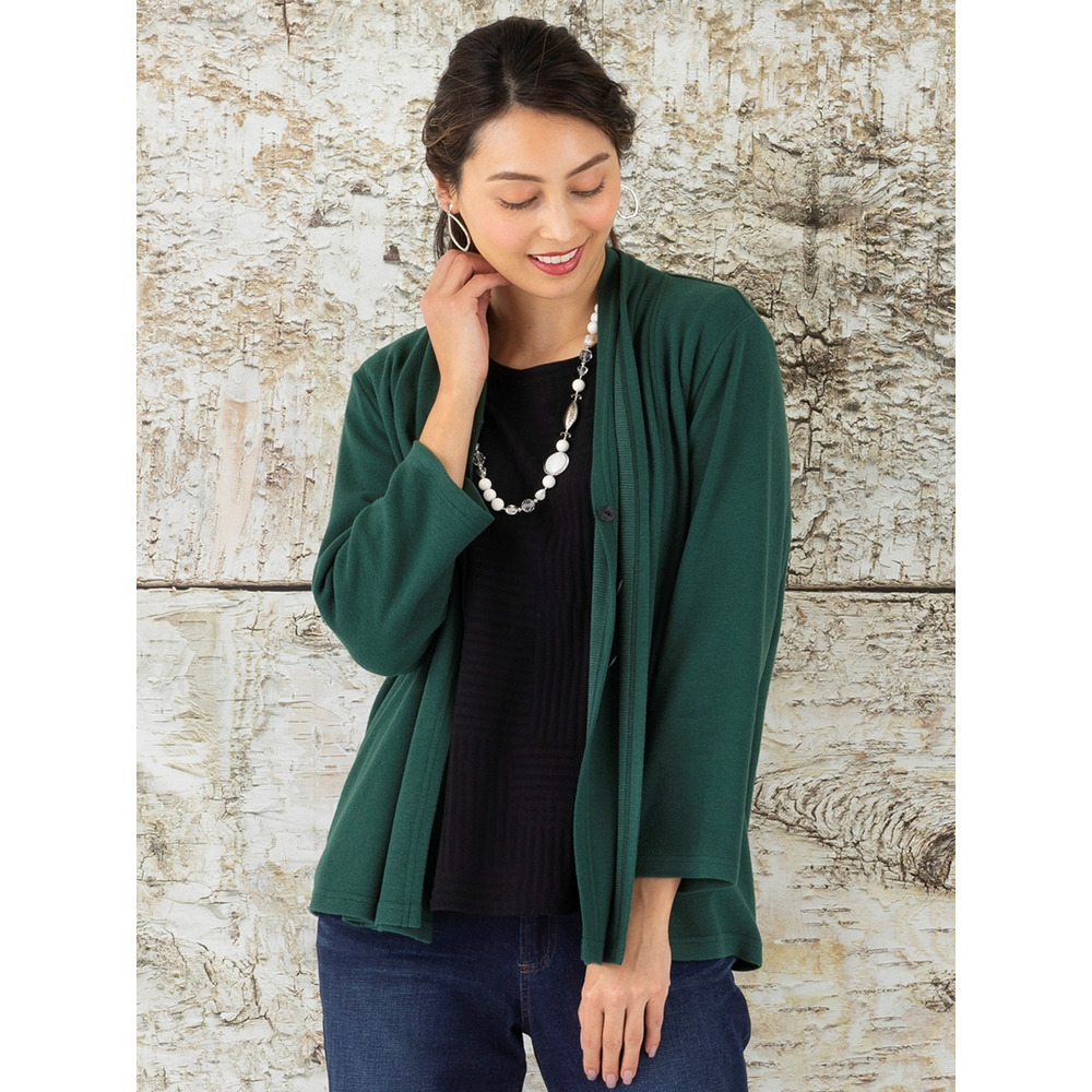 二枚重ね風 着流し風カットソーカーディガン1