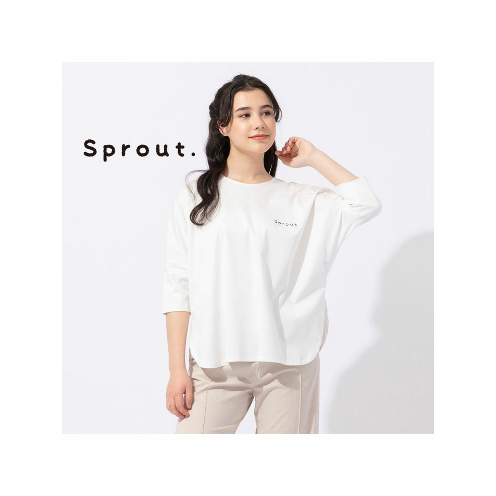 【Sprout.】ドルマンスリーブ　スプラウトロゴＴシャツ ホワイト1 1