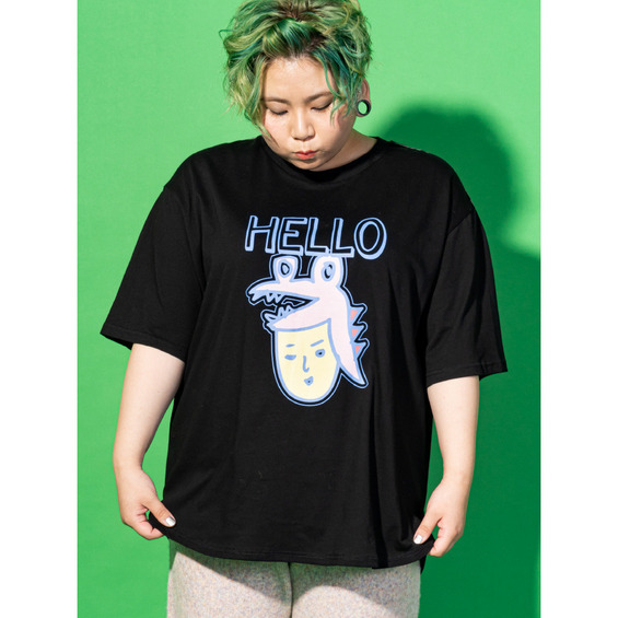 Tシャツ ハローらむねちゃん 大きいサイズ レディース【アリノマ/Alinoma】 Tシャツ ハローらむねちゃん 大きいサイズ レディース【アリノマ/Alinoma】