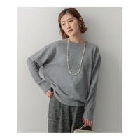 【Oggi2月号掲載/洗える】ピュアカシミヤ クルーネック ニット