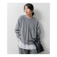 【洗える】ピュアカシミヤ ドルマンスリーブ ニット