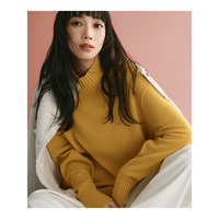 【洗える】カシミヤブレンド ハイネック ニット