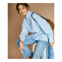 【洗える】カシミヤブレンド ハイネック ニット