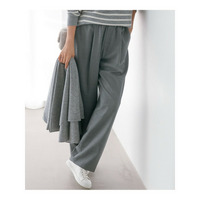 ナチュラルストレッチサキソニー バレル パンツ