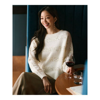 【滝沢眞規子さん着用/一部店舗限定】スパングルボーダー ニット
