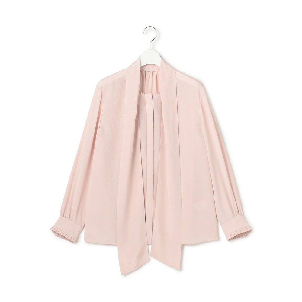 【洗える】ドットドビーデシン ブラウス30