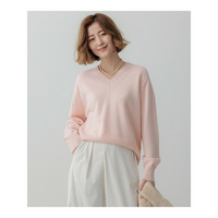 【Oggi2月号掲載/洗える】ウールカシミヤ Vネック ニット