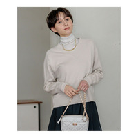 【Oggi2月号掲載/洗える】ウールカシミヤ Vネック ニット