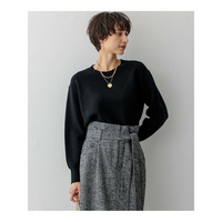 【洗える】ウールカシミヤ クルーネック ニット