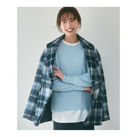 【洗える】ウールカシミヤ クルーネック ニット