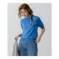 【Oggi5月号掲載/洗える】プレミアムビオコットン 半袖 ニット