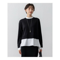 【洗える】シャツ コンビネーション ニット