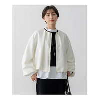 【洗える】ジオメトリックジャカード ブルゾン