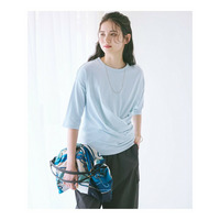 【SLOW/一部店舗限定】MVSコットン カシュクール 5分丈 Tシャツ